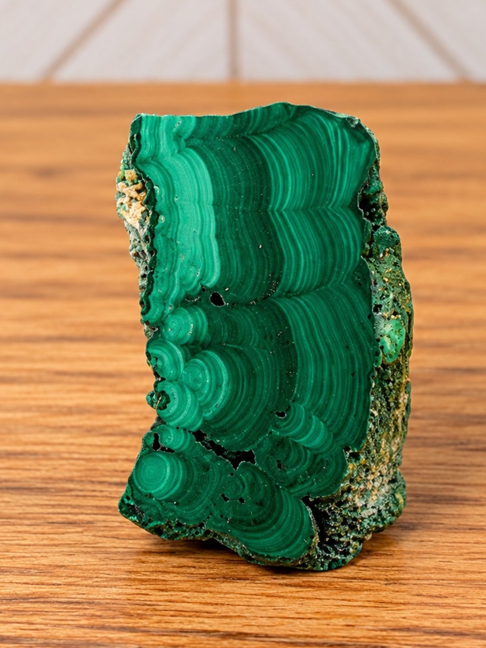 Natural Malachite From Congo (Katanga Region) Concentric Orbicular Banding 1.5”